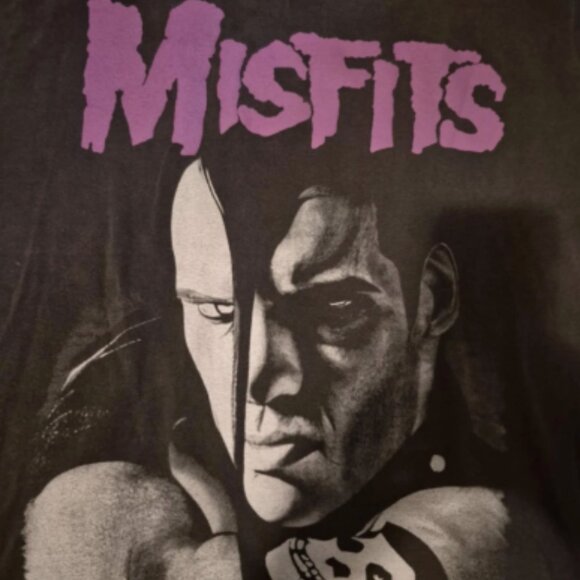 Vintage Distressed 1995 Misfits T-Shirt Danzig Doyle Size L Tultex Rare Punk - Picture 2 of 3